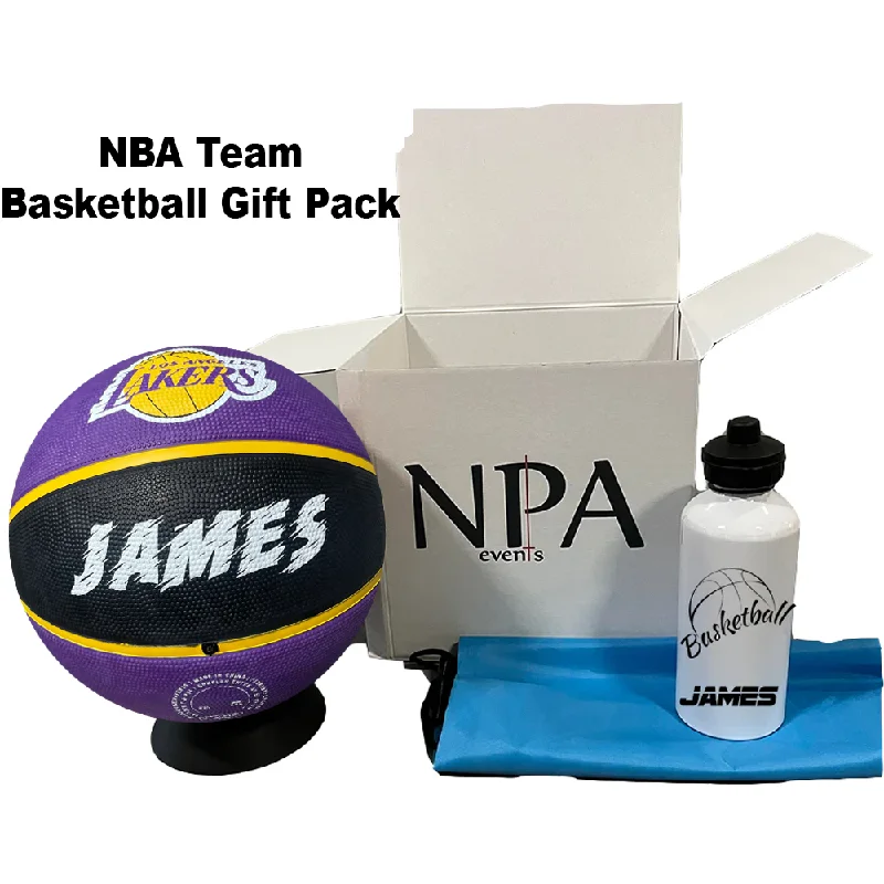 Personalised Wilson NBA Team Basketball Gift Pack (Size 7)