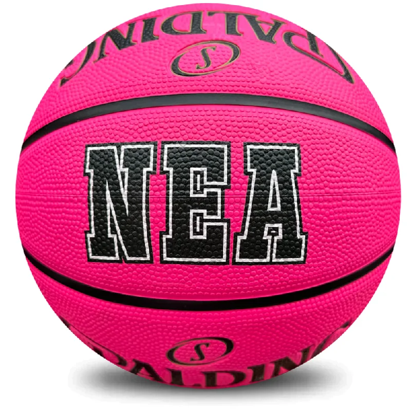 Personalised Pink Rubber Spalding Basketball (Size 5, 6)