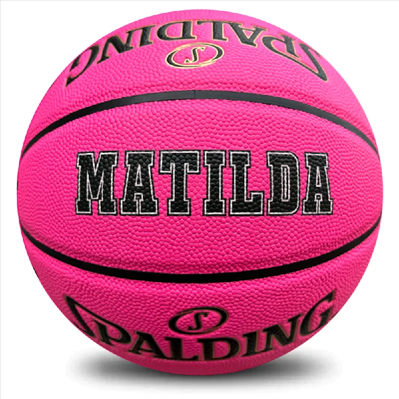 Personalised Pink Composite Leather Spalding Basketball (Size 6)