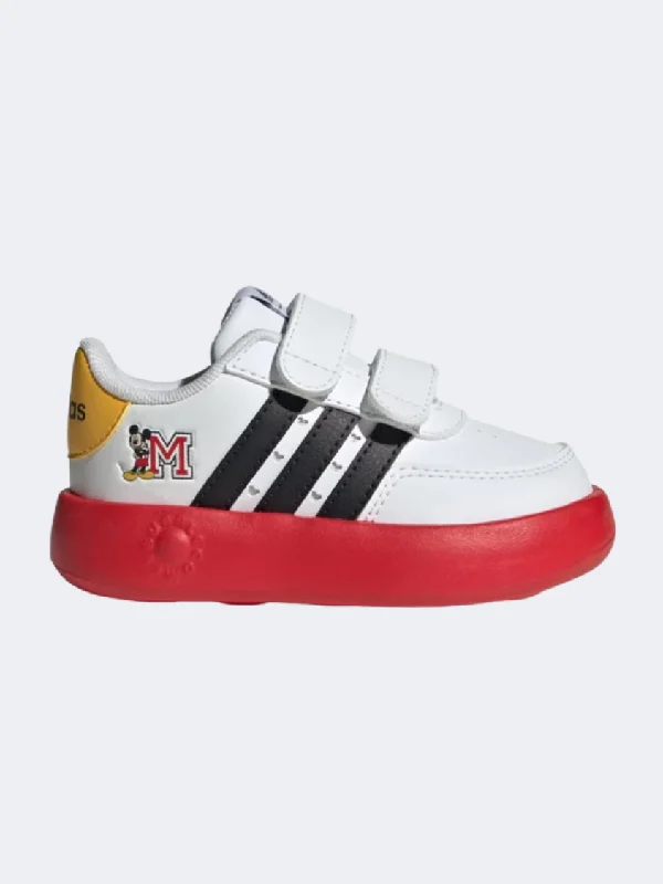 Adidas Breaknet Mickey 2.0 Boys Sportswear Shoes White/Black/Scarlet