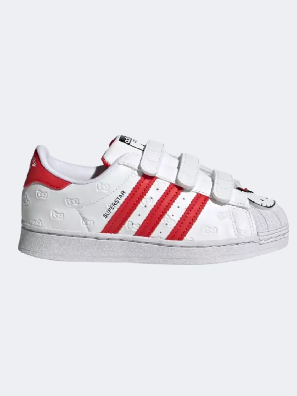 Adidas Hello Kitty Superstar Kids Original Shoes White/Red