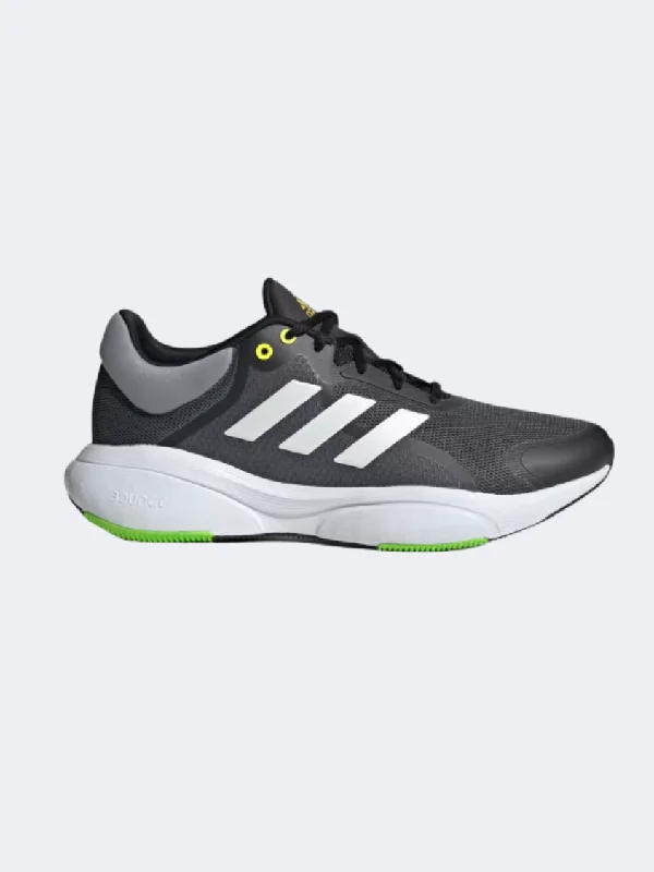 Adidas RESPONSE MEN RUNNING shoes Grey / Solar Green