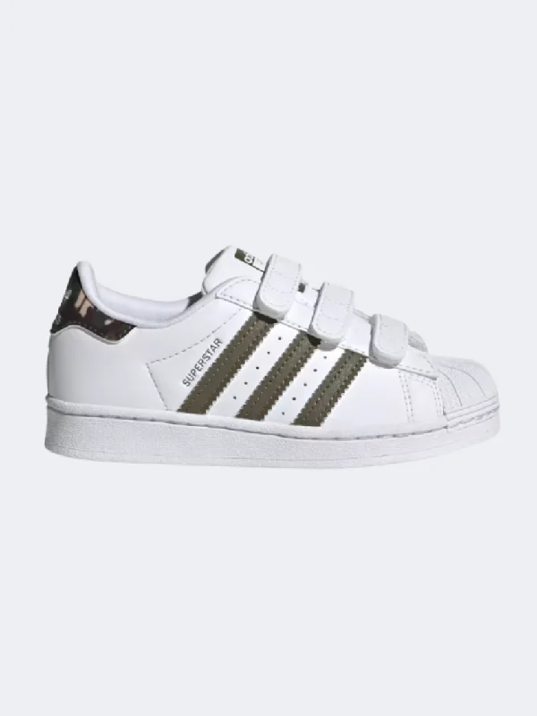 Adidas SUPERSTAR PS ORIGINAL shoes White / Olive Strata