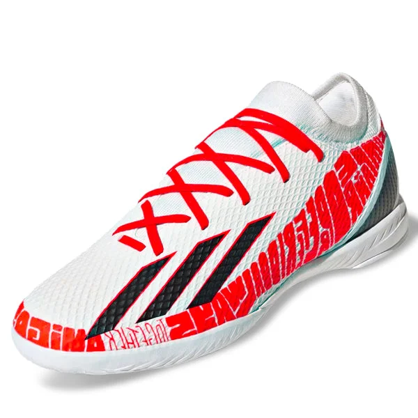 adidas X Speedportal Messi.3 Indoor Soccer Shoes (White/Solar Red)