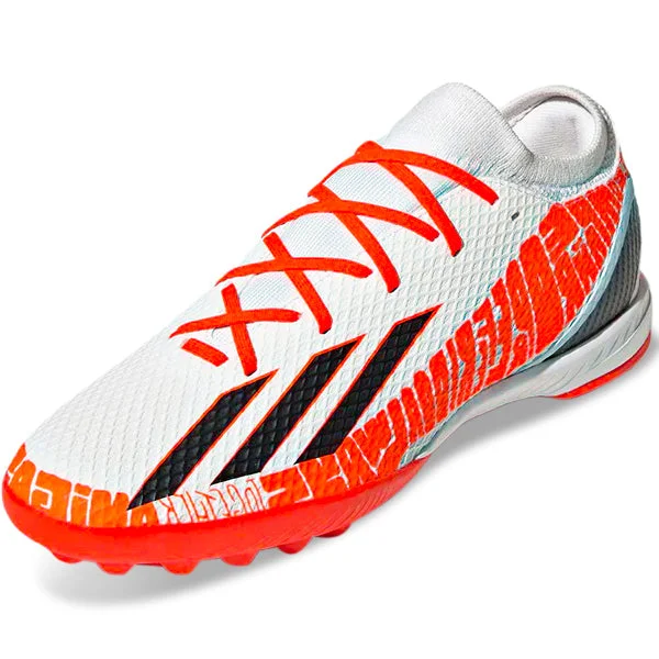 adidas X Speedportal Messi.3 Turf Soccer Shoes (White/Solar Red)