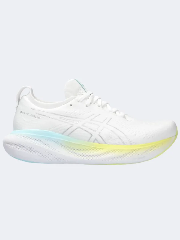 Asics Gel Nimbus 25 Women Running Shoes White/Pure Silver