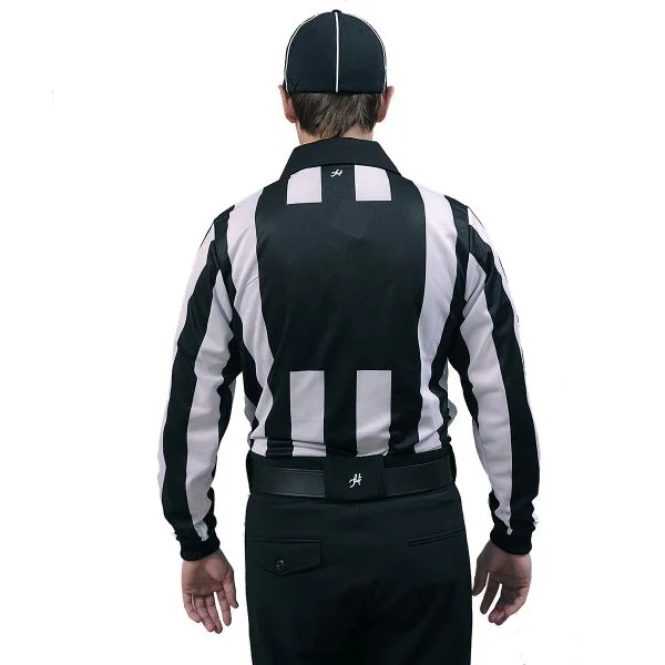 Honig's 2" Striped ProSoft NCAA Long Sleeve Football Jersey With Placket And Flag On Left Chest - Closeout Sale!