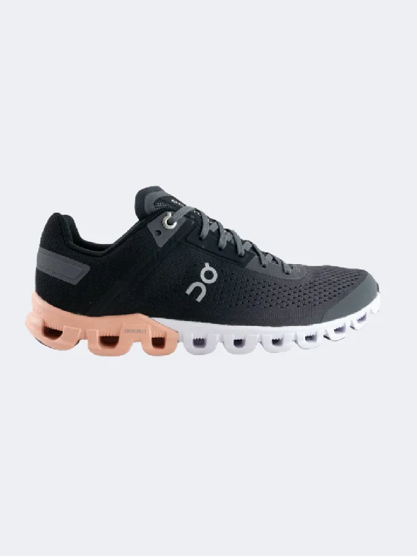 On Cloudflow 3 Women Running Shoes  Black/Rose