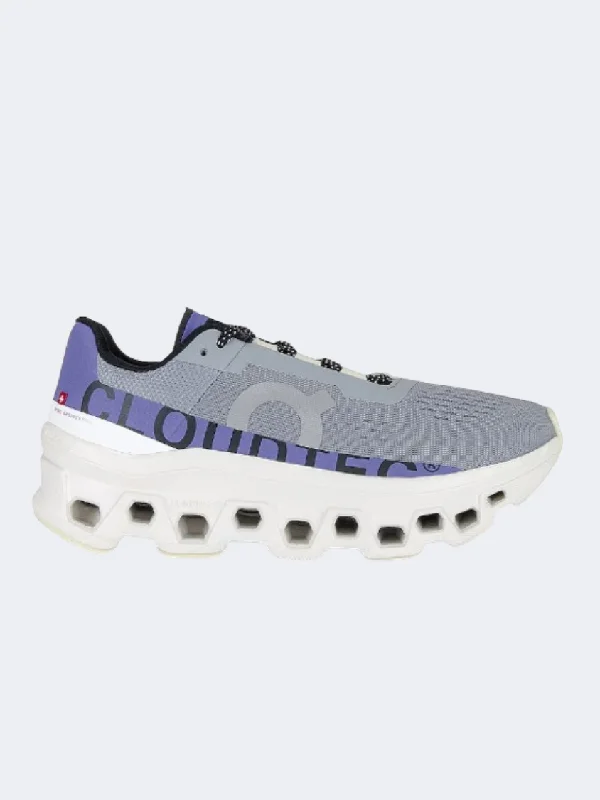 On Cloudmonster Women Running Shoes Mist/Blueberry