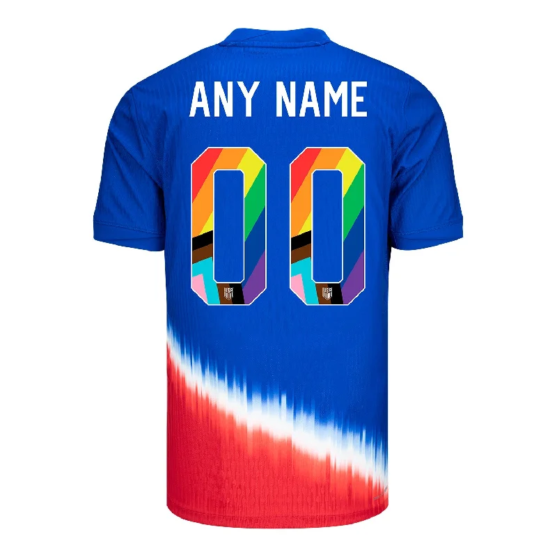 Men's Nike USWNT 2024 Personalized Pride-Themed Away Match Jersey