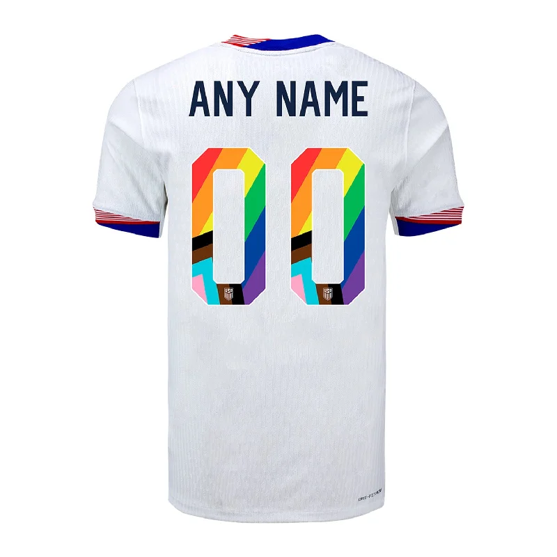 Men's Nike USMNT 2024 Personalized Pride-Themed Home Match Jersey